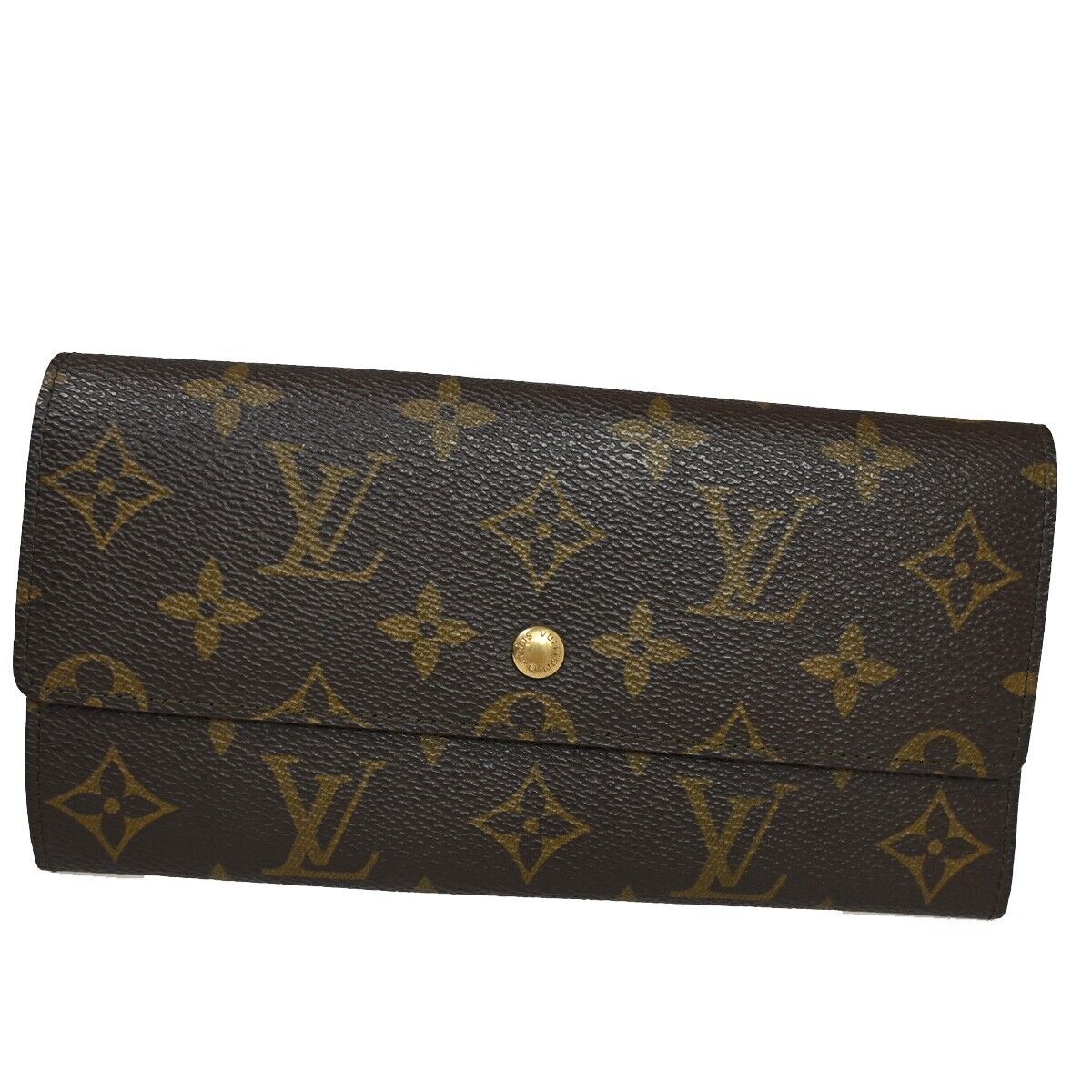 LOUIS VUITTON Porte Monnaie Credit Long Bifold Wallet Monogram M61724 64RJ270