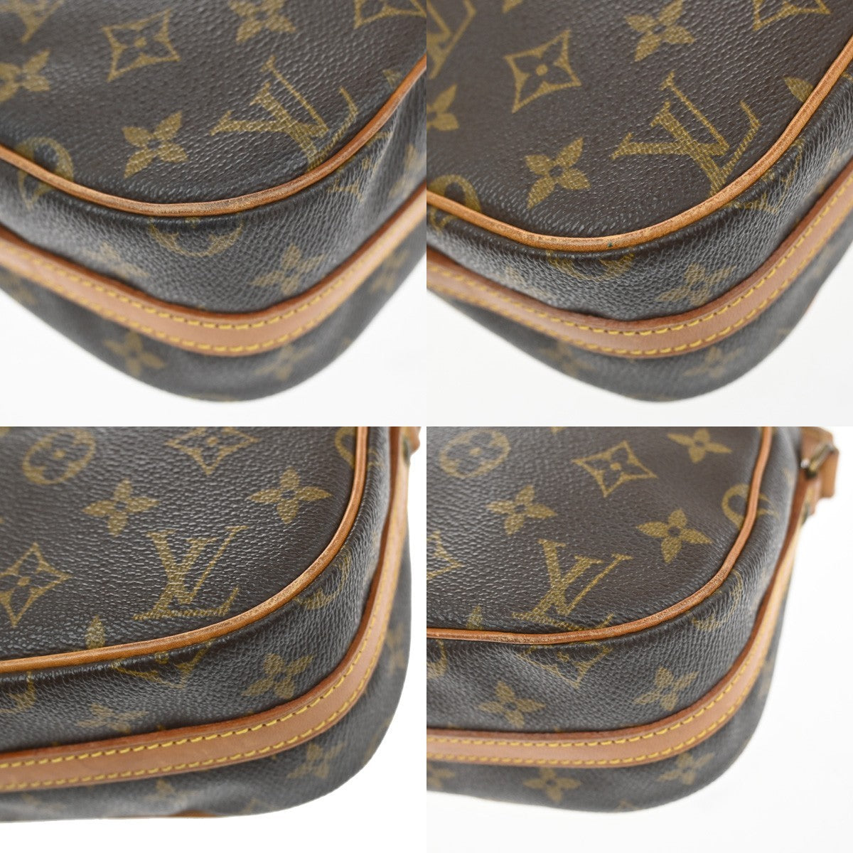 LOUIS VUITTON Senlis Shoulder Bag Monogram Leather Brown France M51222 88YJ195