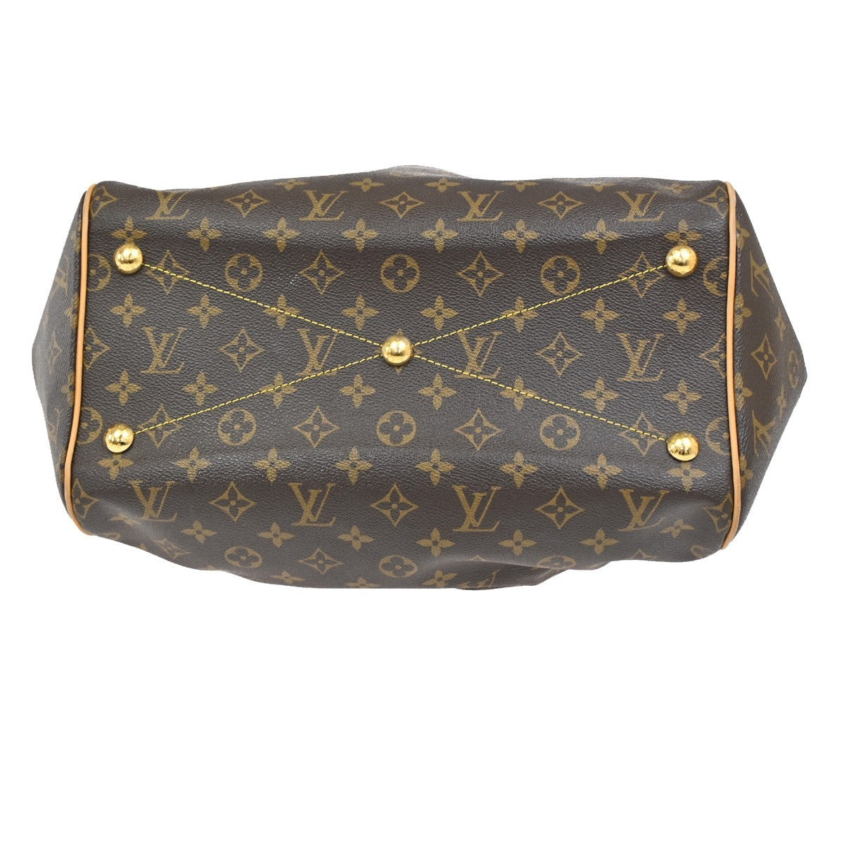 LOUIS VUITTON LV Tivoli GM Shoulder Bag Monogram Leather Brown M40144 667RL532