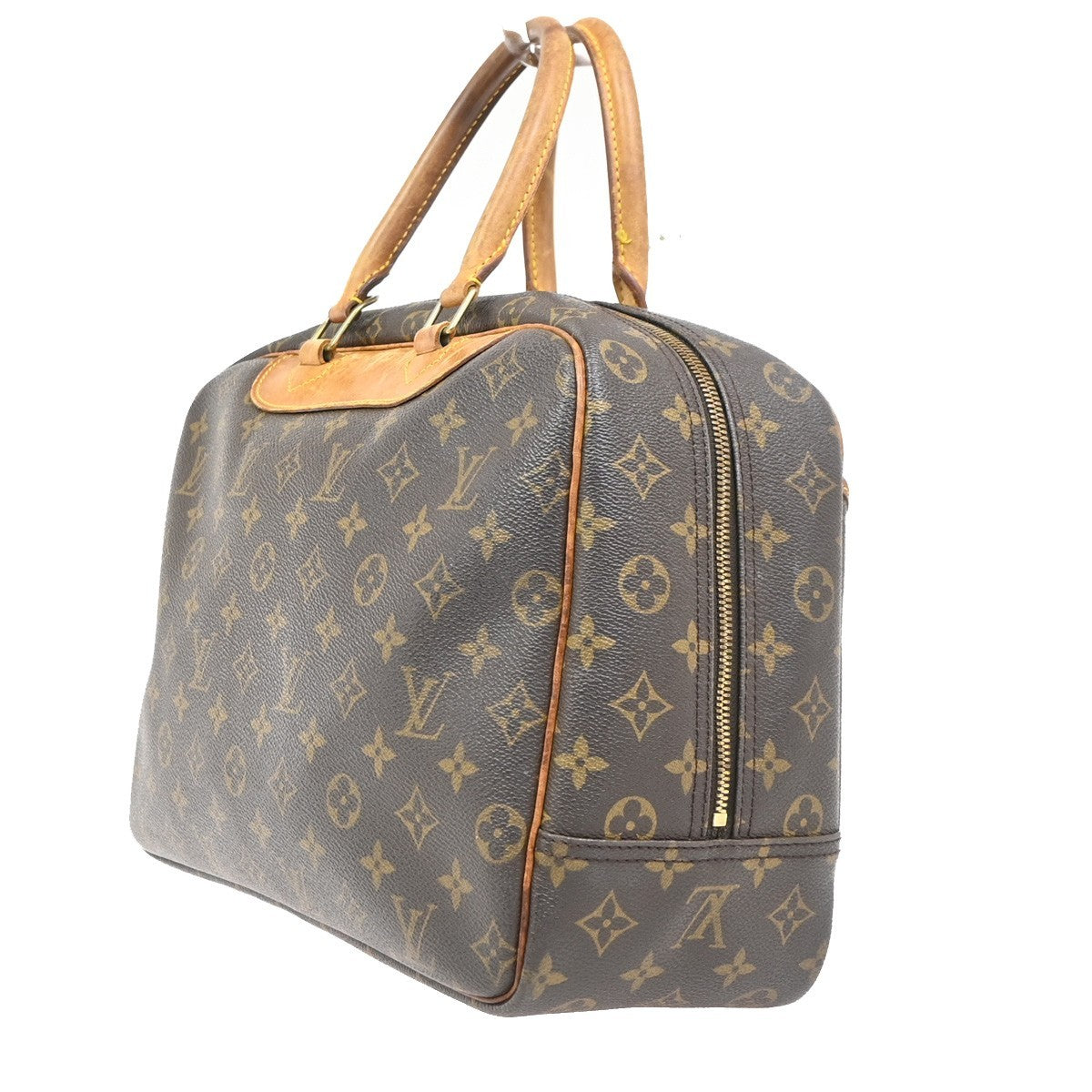 LOUIS VUITTON LV Logo Deauville Hand Bag Monogram Leather Brown M47270 31PA084