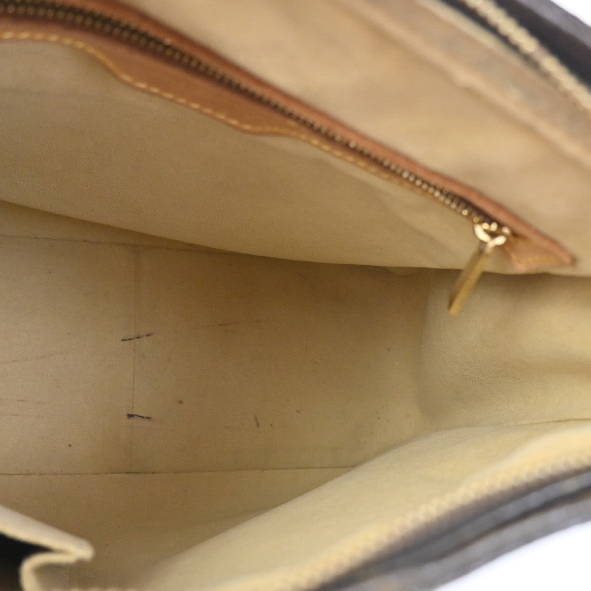 LOUIS VUITTON Logo Looping GM Shoulder Bag Monogram Leather Brown M51145 87KC187