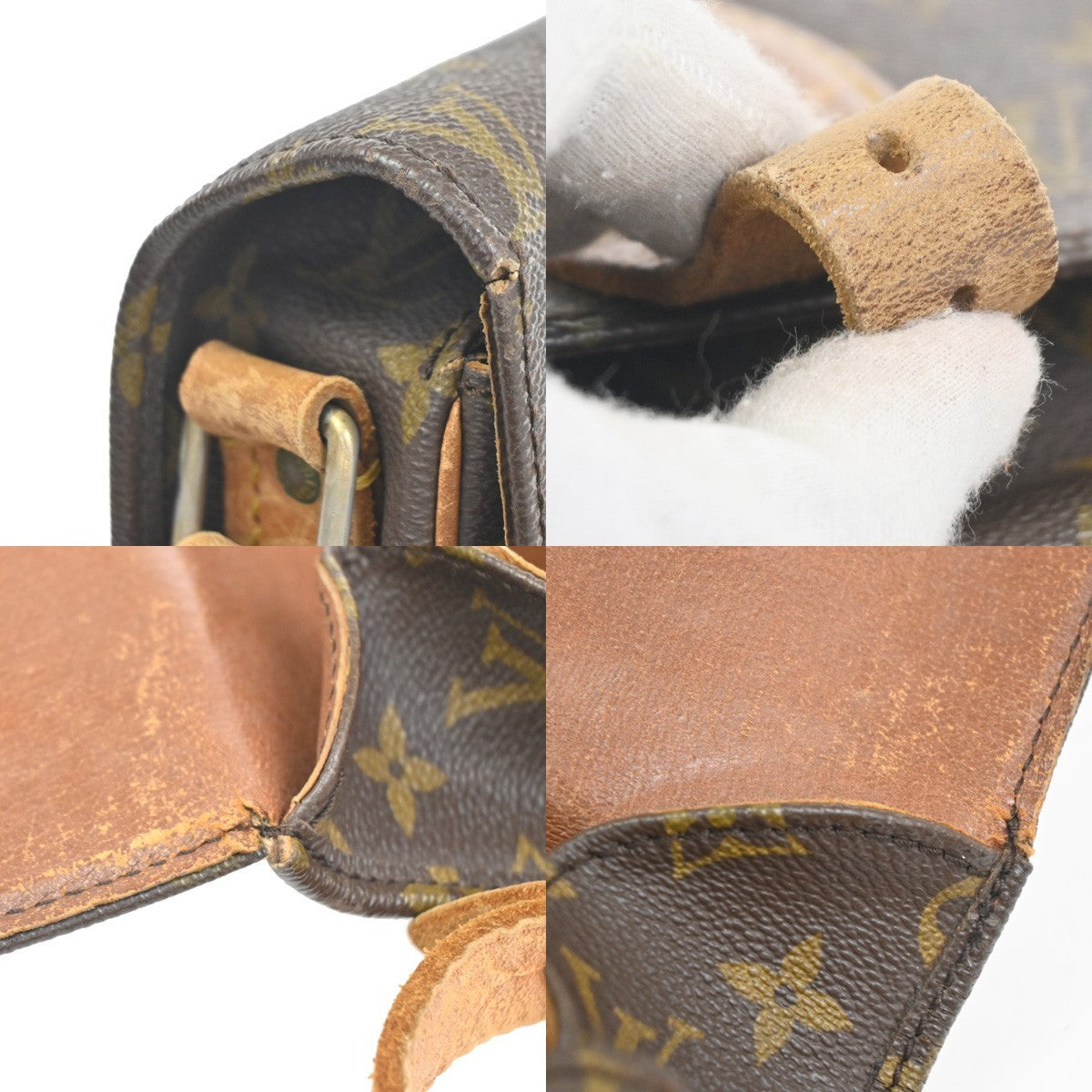 LOUIS VUITTON Cartouchiere GM Shoulder Bag Monogram Leather Brown M51252 65CA752