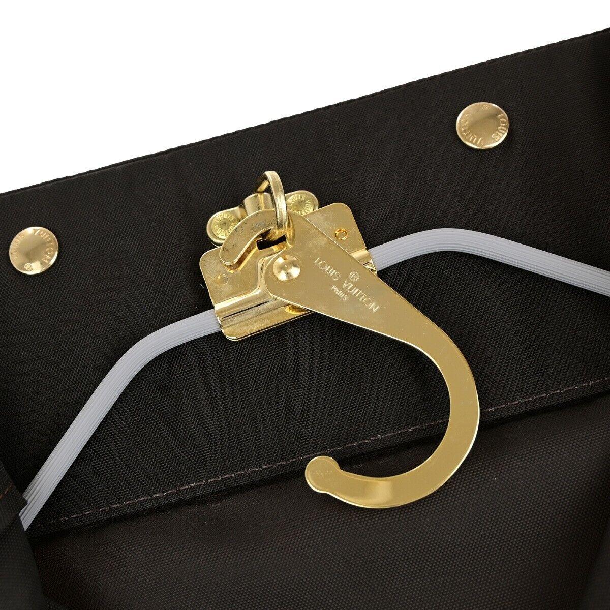 LOUIS VUITTON Garment Case Suite Clothes Cover Canvas Brown Gold-Plated 66EC550