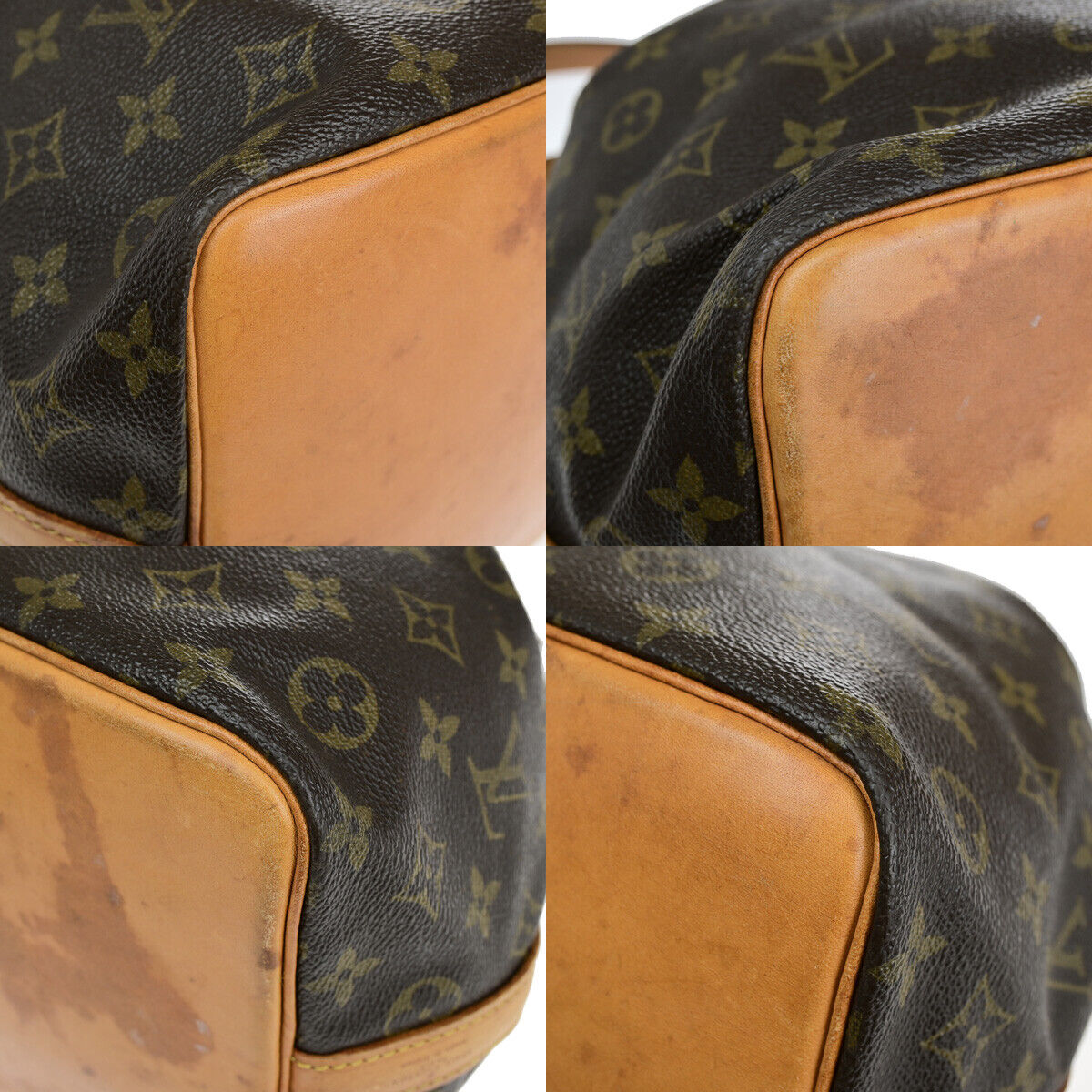LOUIS VUITTON Petit Noe Drawstring Shoulder Bag Monogram Leather M42226 80SJ020