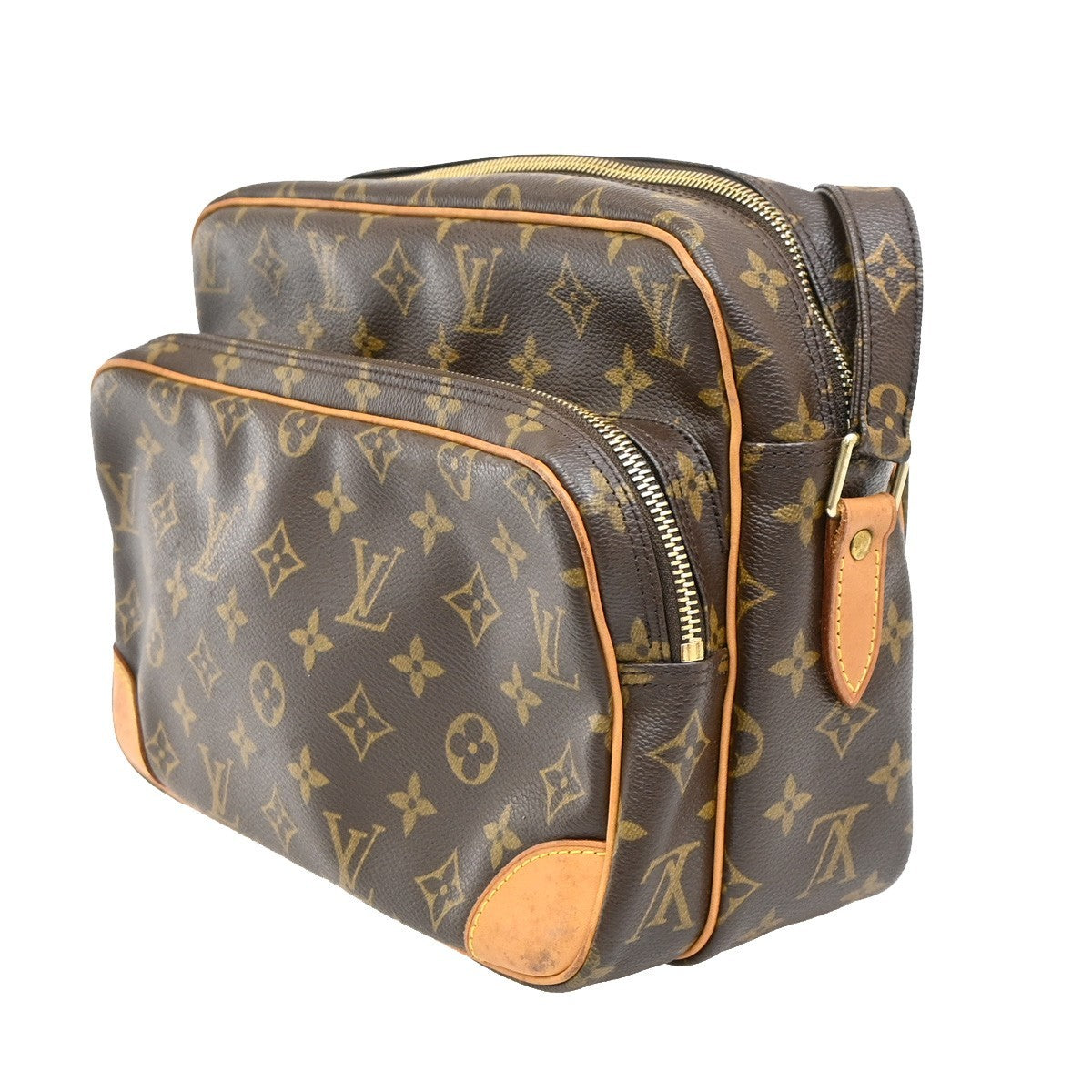 LOUIS VUITTON Nile Crossbody Shoulder Bag Monogram Leather Brown M45244 98KB813