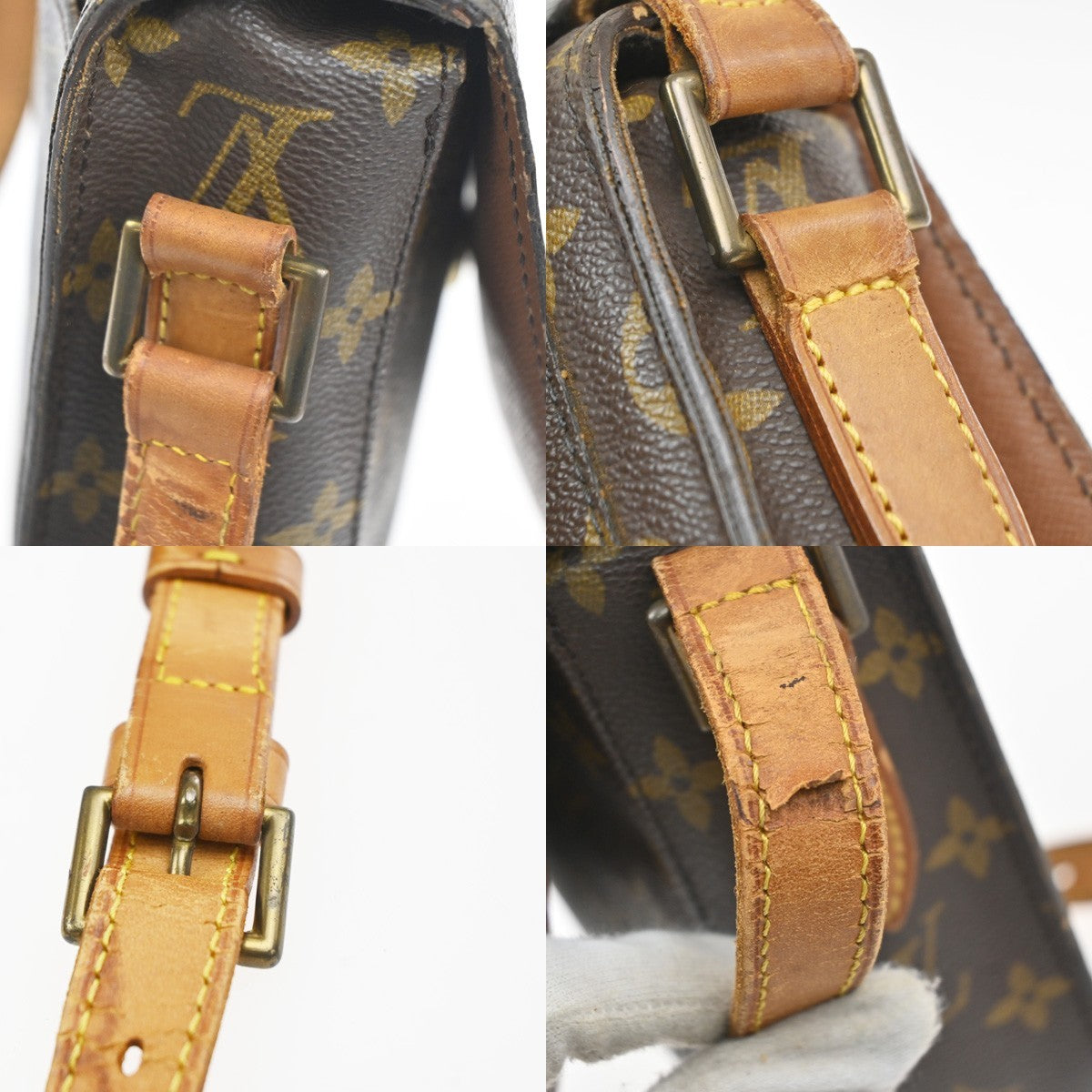 LOUIS VUITTON Saint Cloud GM Shoulder Bag Monogram Leather Brown M51242 33MA507