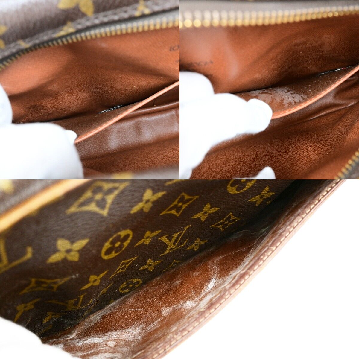 LOUIS VUITTON Compiegne 28 Clutch Bag Monogram Leather Brown GHW M51845 63ED999