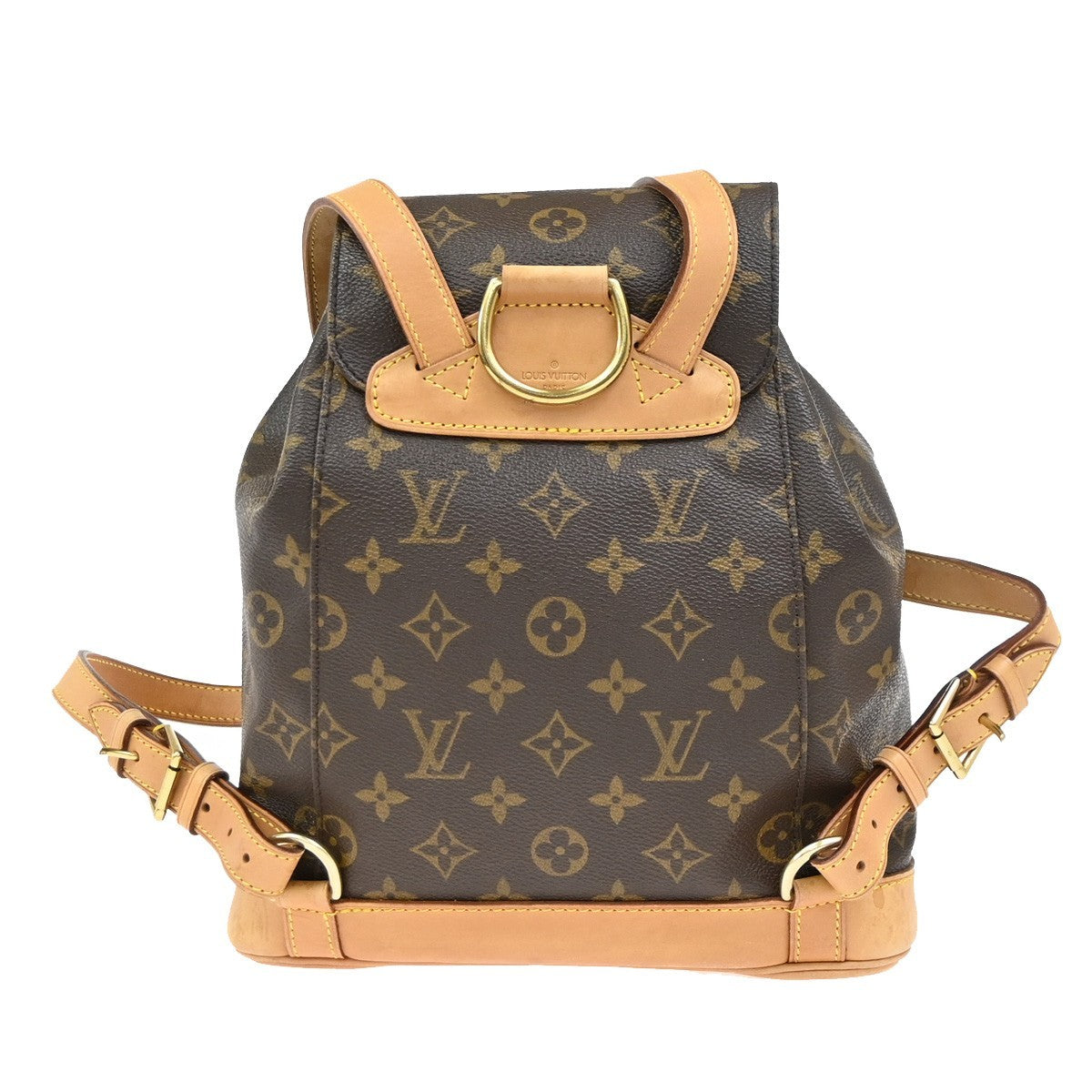 LOUIS VUITTON Montsouris MM Backpack Bag Monogram Leather Brown M51136 51YJ002