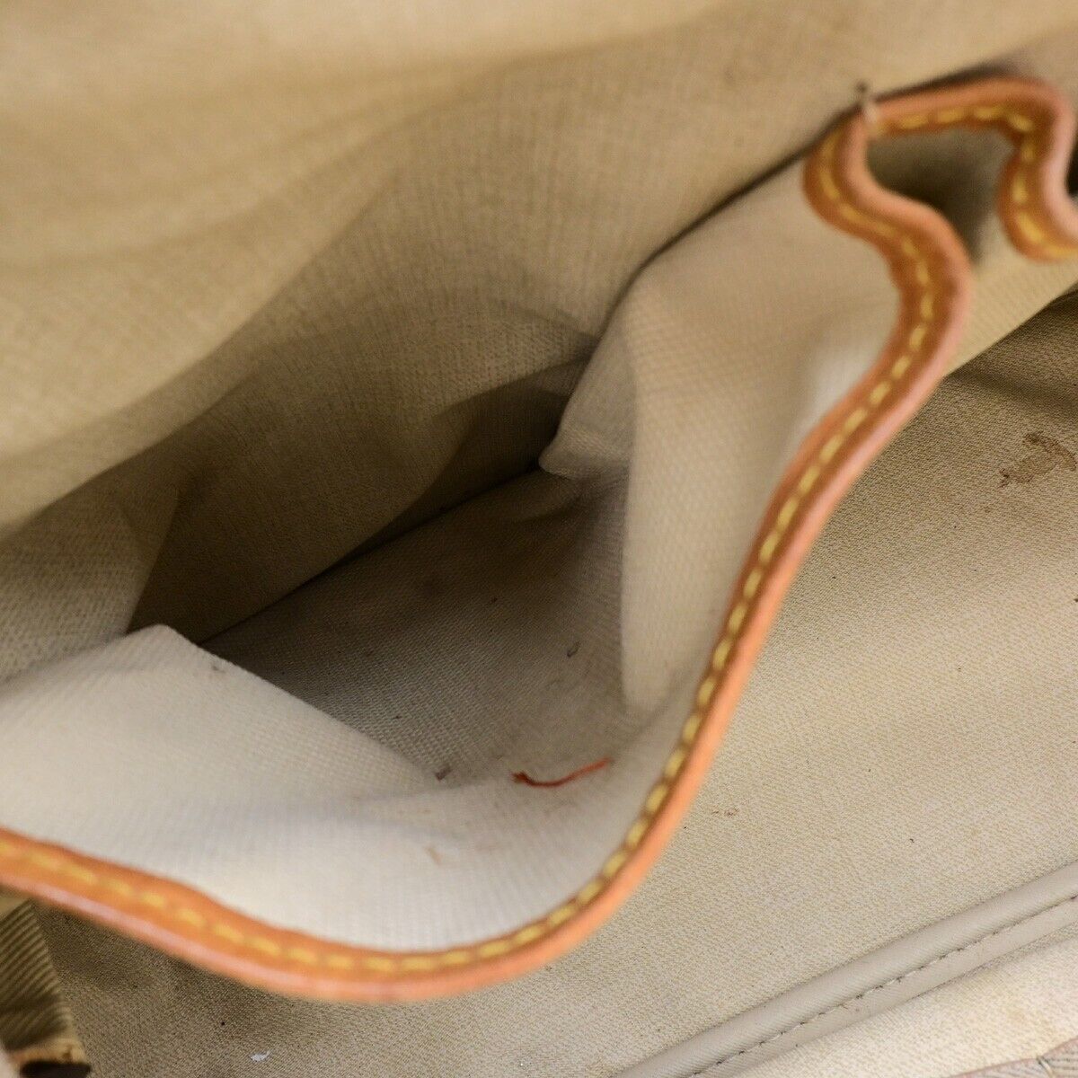 LOUIS VUITTON LV Logo Deauville Hand Bag Monogram Leather Brown M47270 67ED043