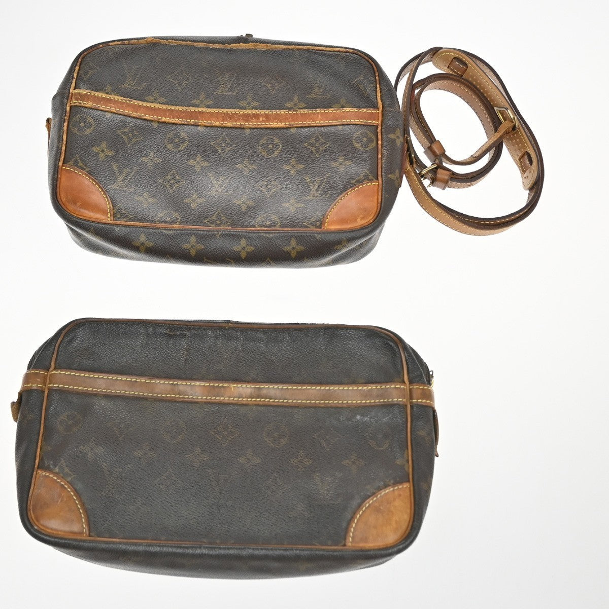 LOUIS VUITTON 2 Set Trocadero Compiegne Shoulder Bag Monogram Leather BN 63KP198