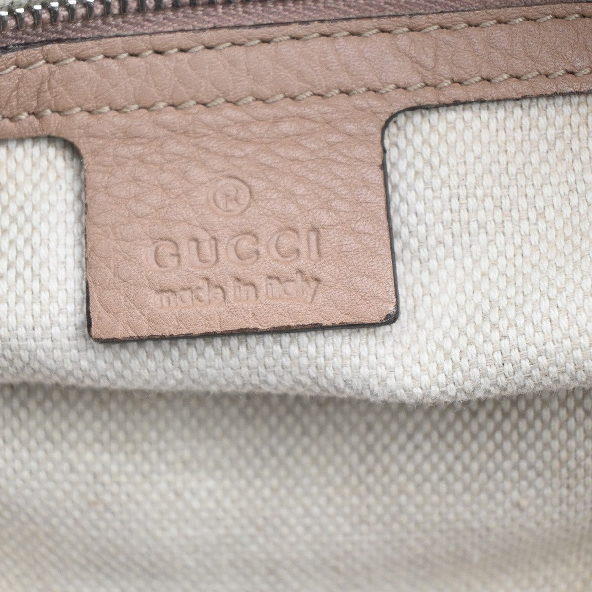 GUCCI Logo Bamboo GG Shoulder Hand Bag Canvas Leather Beige Pink Italy 32MA171