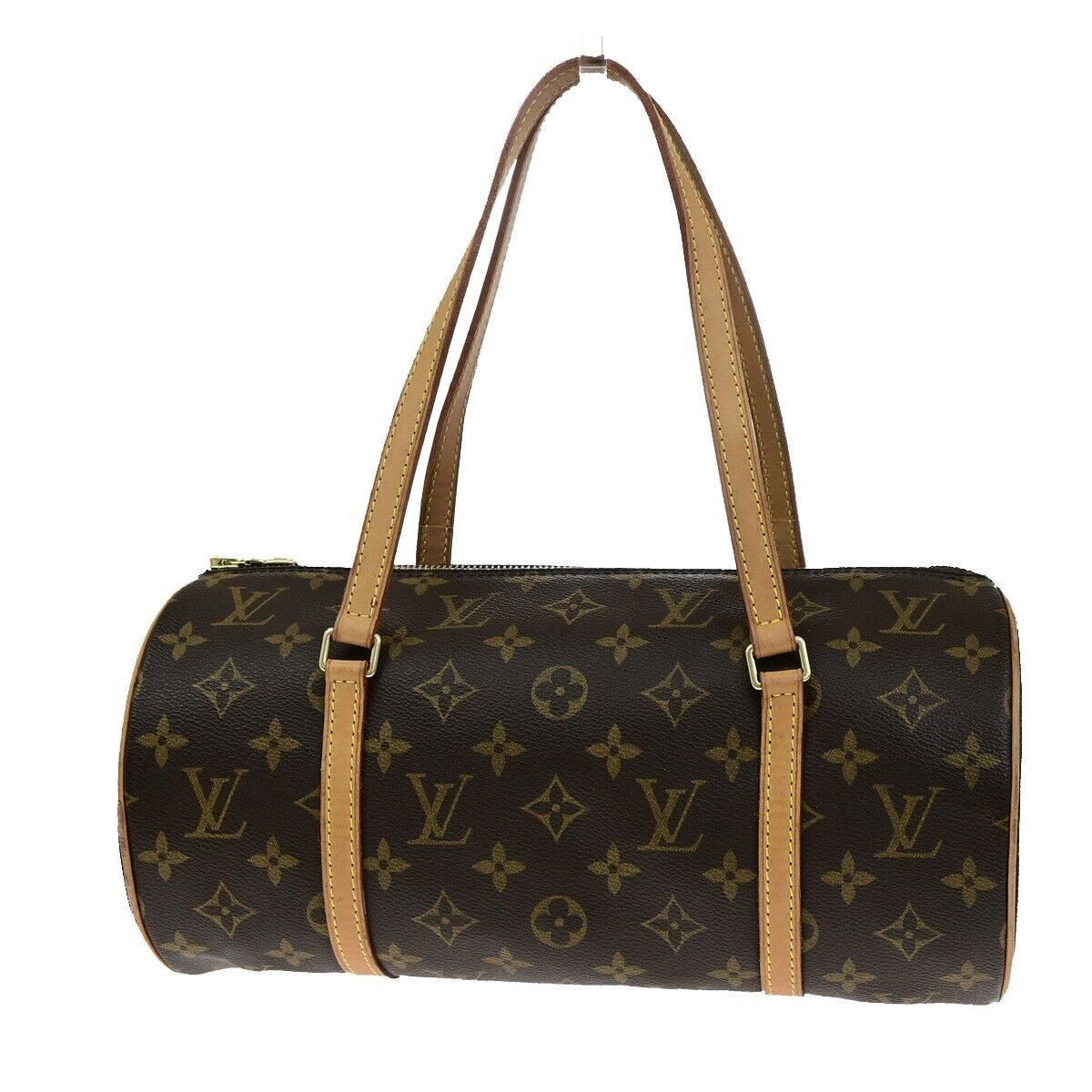 LOUIS VUITTON Logo PAPILLON 30 Hand Bag Monogram Leather Brown M51365 79ED446