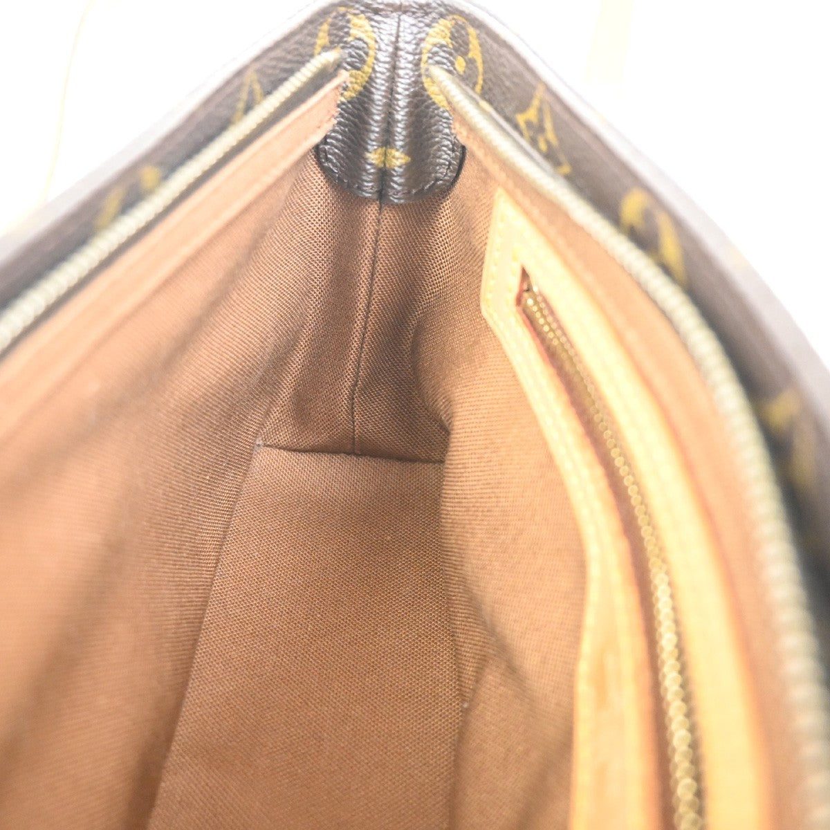 LOUIS VUITTON Logo Trotteur Shoulder Bag Monogram Leather Brown M51240 73YH916
