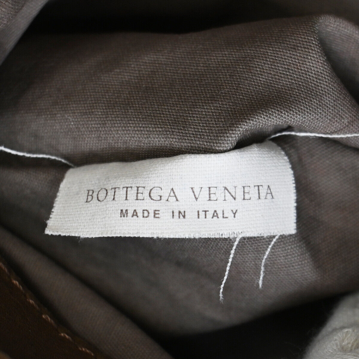 BOTTEGA VENETA Logo Intrecciato Shoulder Bag Leather Brown Italy 30YE318