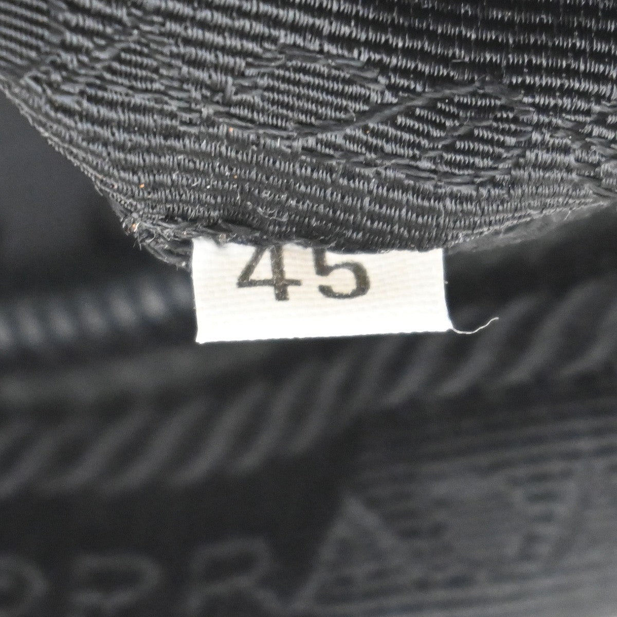 PRADA Logo Beaded Hand Bag Nylon Tessuto Leather Black Italy 09CB017