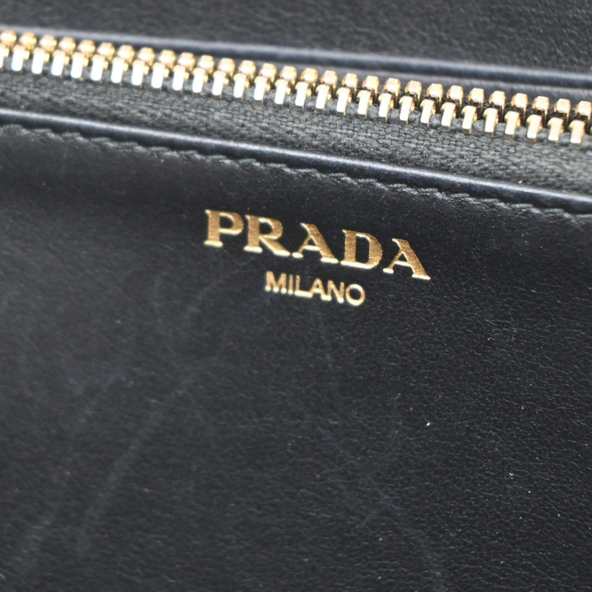 PRADA Bifold Zipper Arownd Long Wallet Tessuto Nylon Black 04CA406