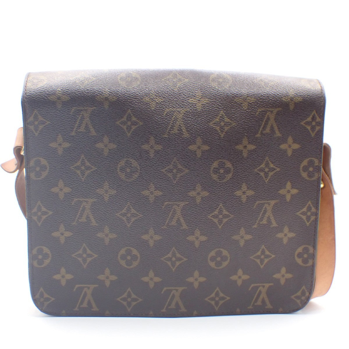 LOUIS VUITTON Cartouchiere GM Shoulder Bag Monogram Leather Brown M51252 32KC955
