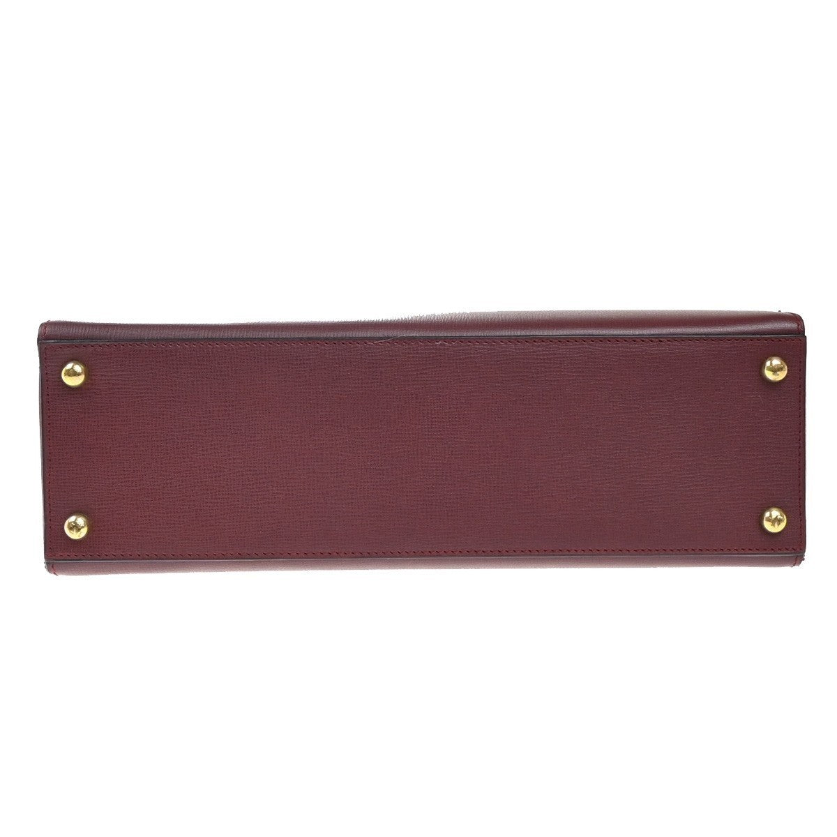 MUST DE CARTIER Logo Top Handle Hand Bag Leather Red 74RP125