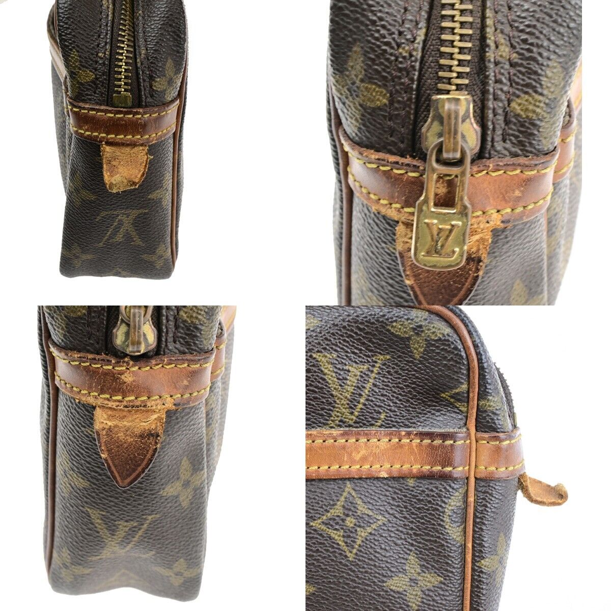 LOUIS VUITTON Compiegne 23 Clutch Hand Bag Monogram Leather Brown M51847 66ED106