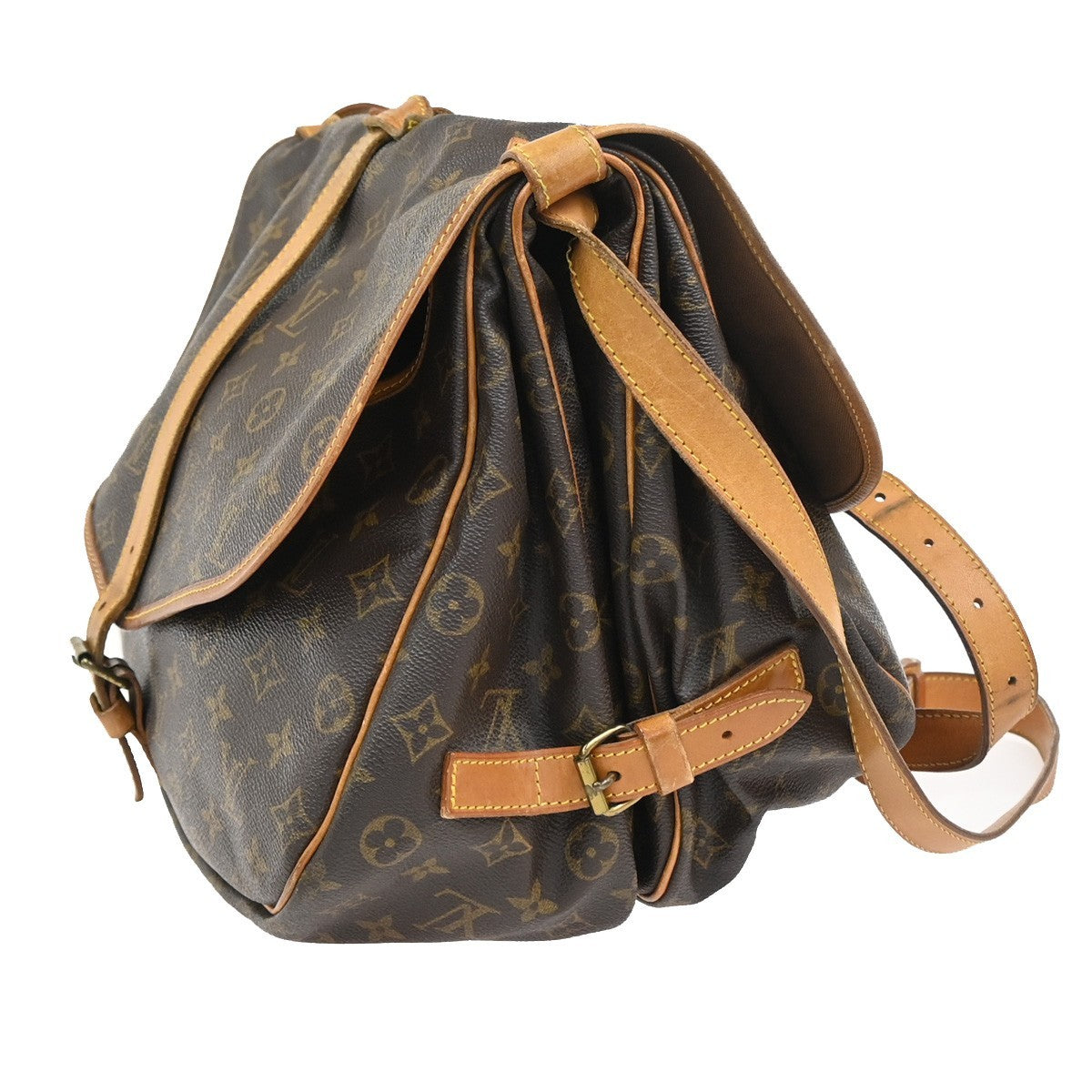 LOUIS VUITTON Saumur 35 Shoulder Bag Monogram Leather BN France M42254 73YH876