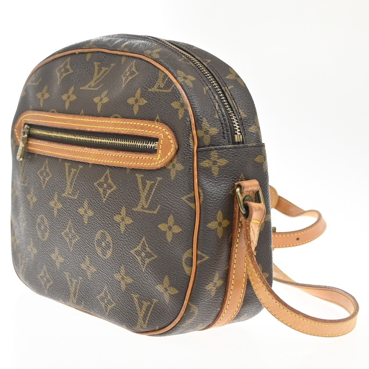 LOUIS VUITTON Senlis Shoulder Bag Monogram Leather Brown France M51222 88YJ195