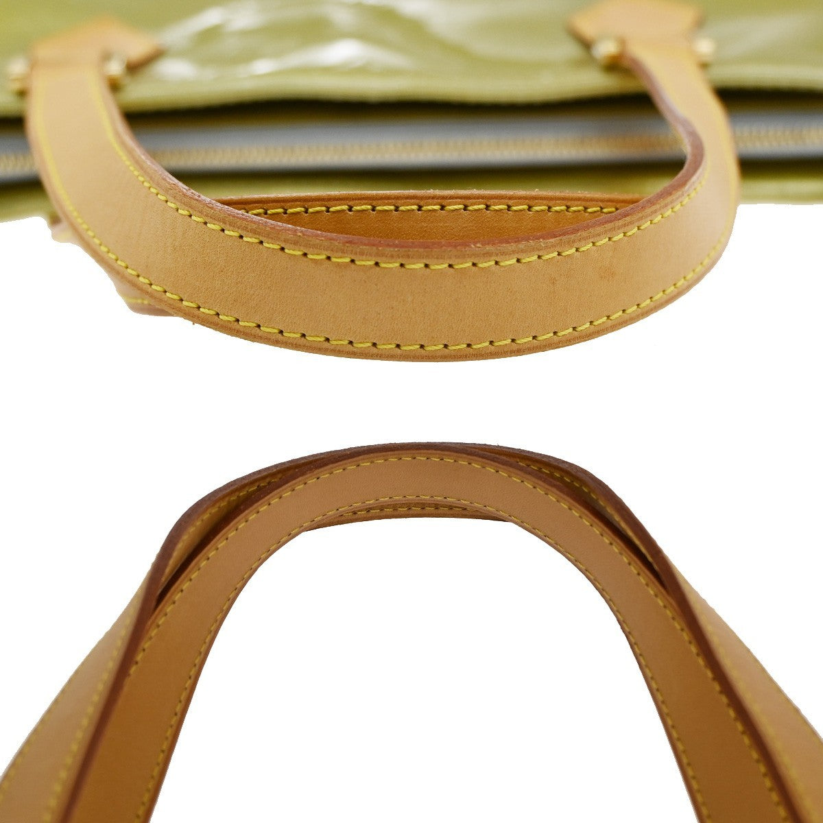 LOUIS VUITTON Monogram Vernis Houston Gris Hand Bag Green Spain M91053 31CA087