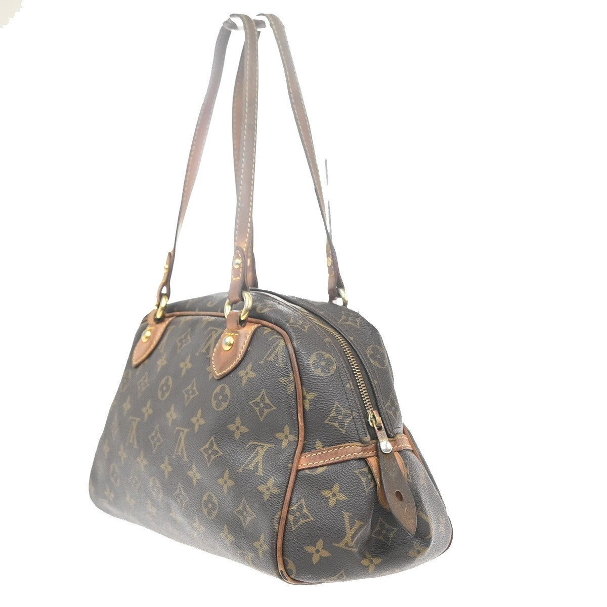 LOUIS VUITTON Montorgueil PM Shoulder Bag Monogram Leather Brown M95565 31MA449