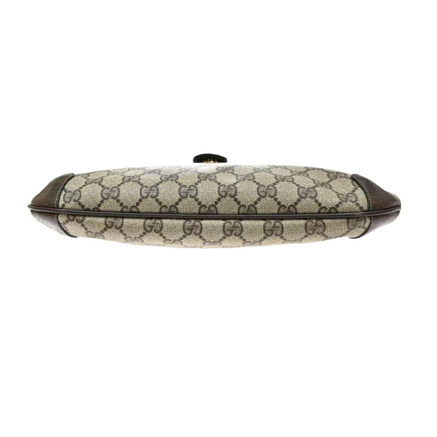 GUCCI Logo GG Pattern Sherry Shoulder Bag PVC Leather Brown Italy 61KD147