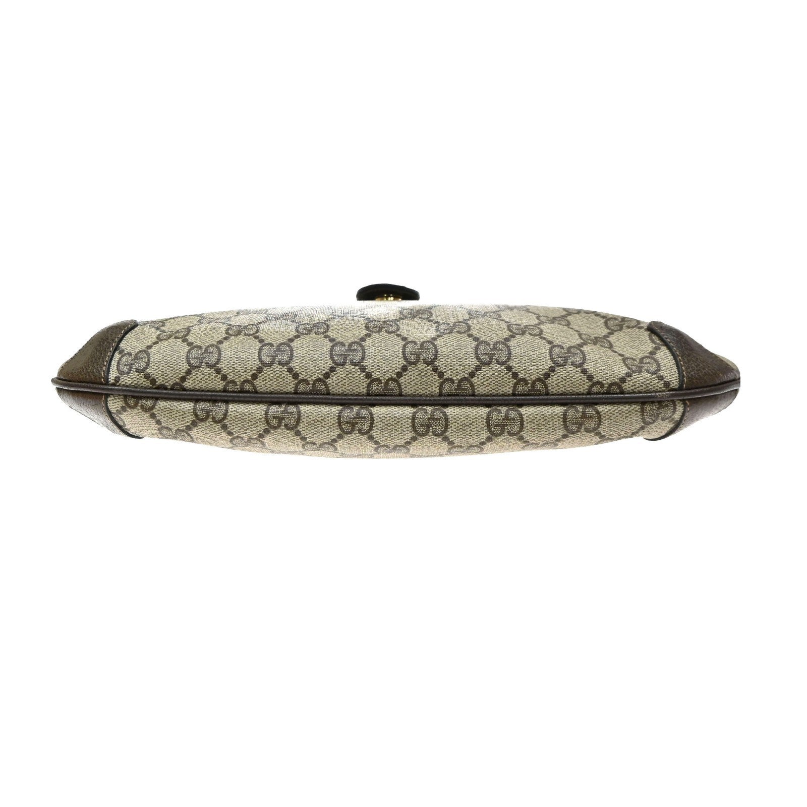 GUCCI Logo GG Pattern Sherry Shoulder Bag PVC Leather Brown Italy 61KD147