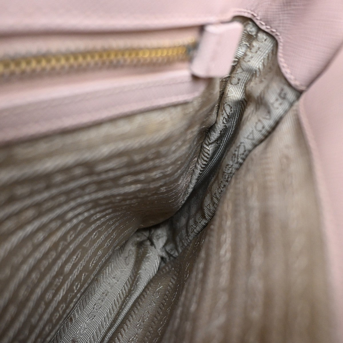 PRADA Logo 2Way Shoulder Hand Bag Saffiano Leather Pink GHW Italy 70EG192