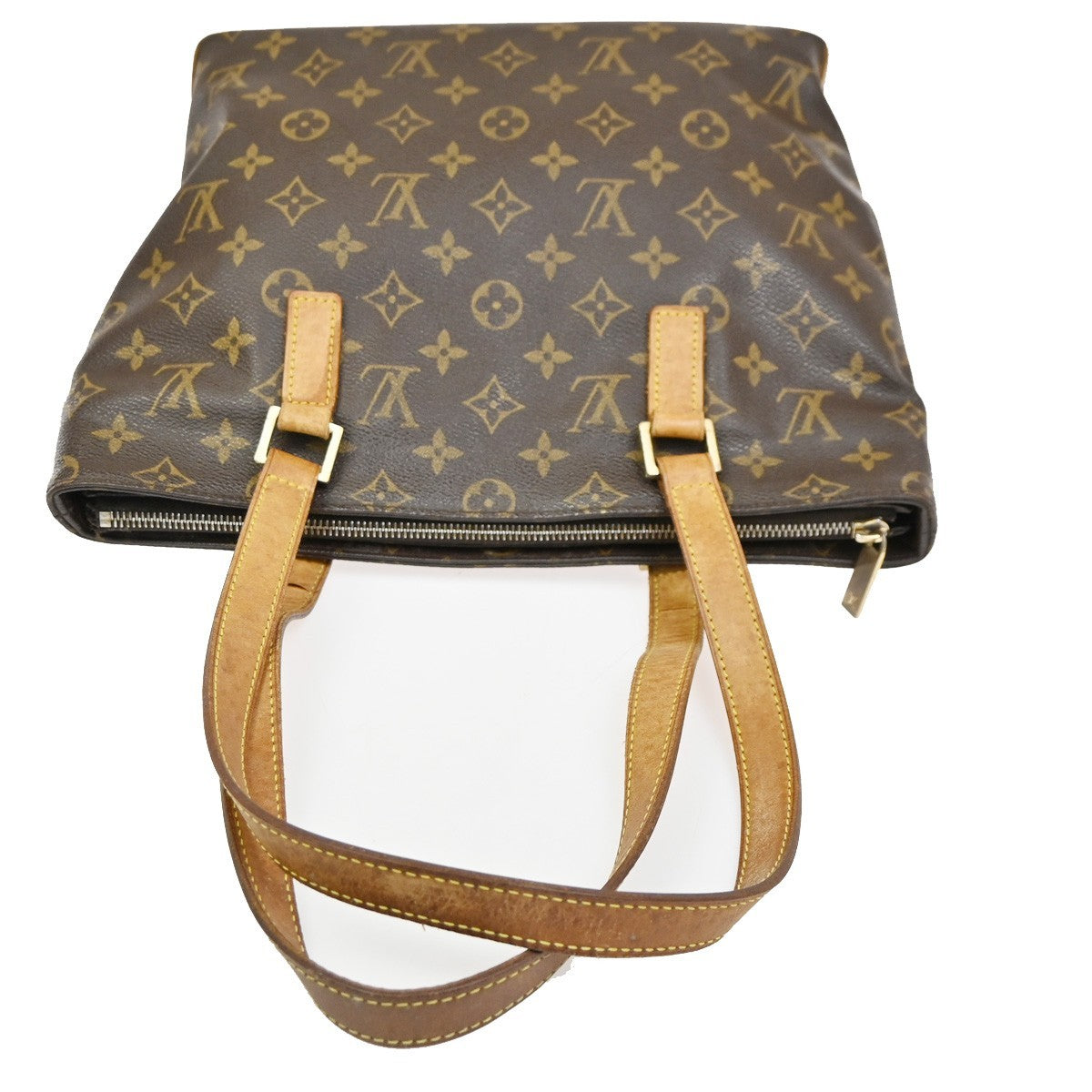 LOUIS VUITTON Cabas Piano Shoulder Bag Monogram Leather Brown M51148 80CA724