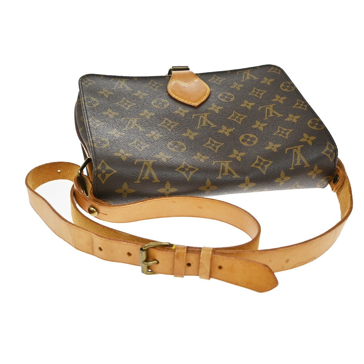 LOUIS VUITTON Cartouchiere GM Shoulder Bag Monogram Leather Brown M51252 88CA207
