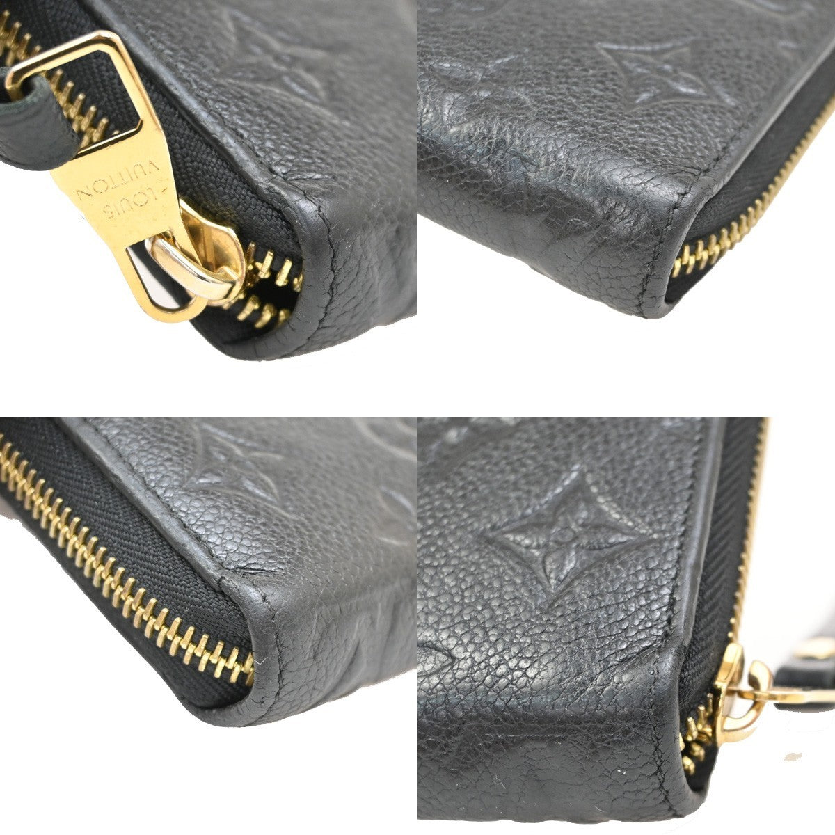 LOUIS VUITTON LV Zippy Long Wallet Monogram Empreinte Balck M93435 76KB293