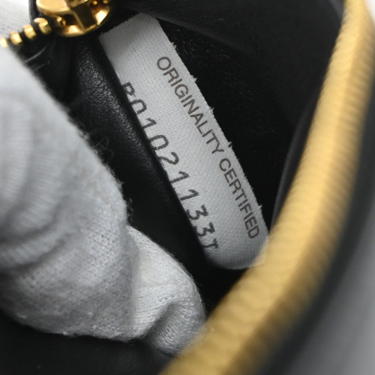 BOTTEGA VENETA Logo Long Trifold Wallet Leather Black GHW Italy 05KB168