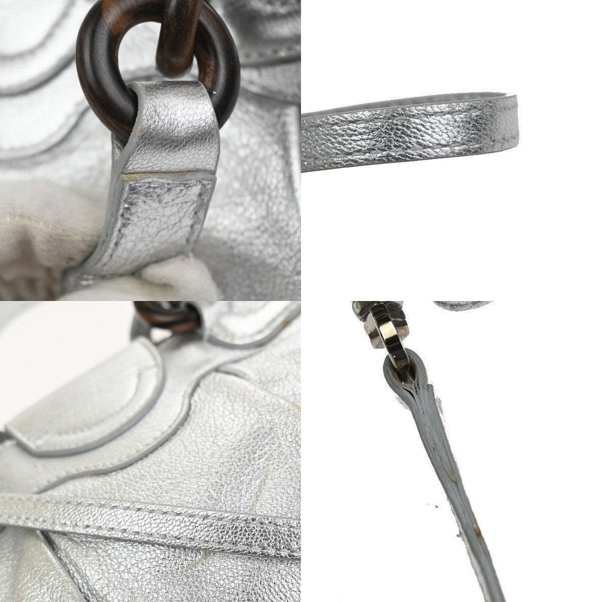 SALVATORE FERRAGAMO Gancini Marissa Chain 2way Shoulder Hand Bag Leather 31MA482