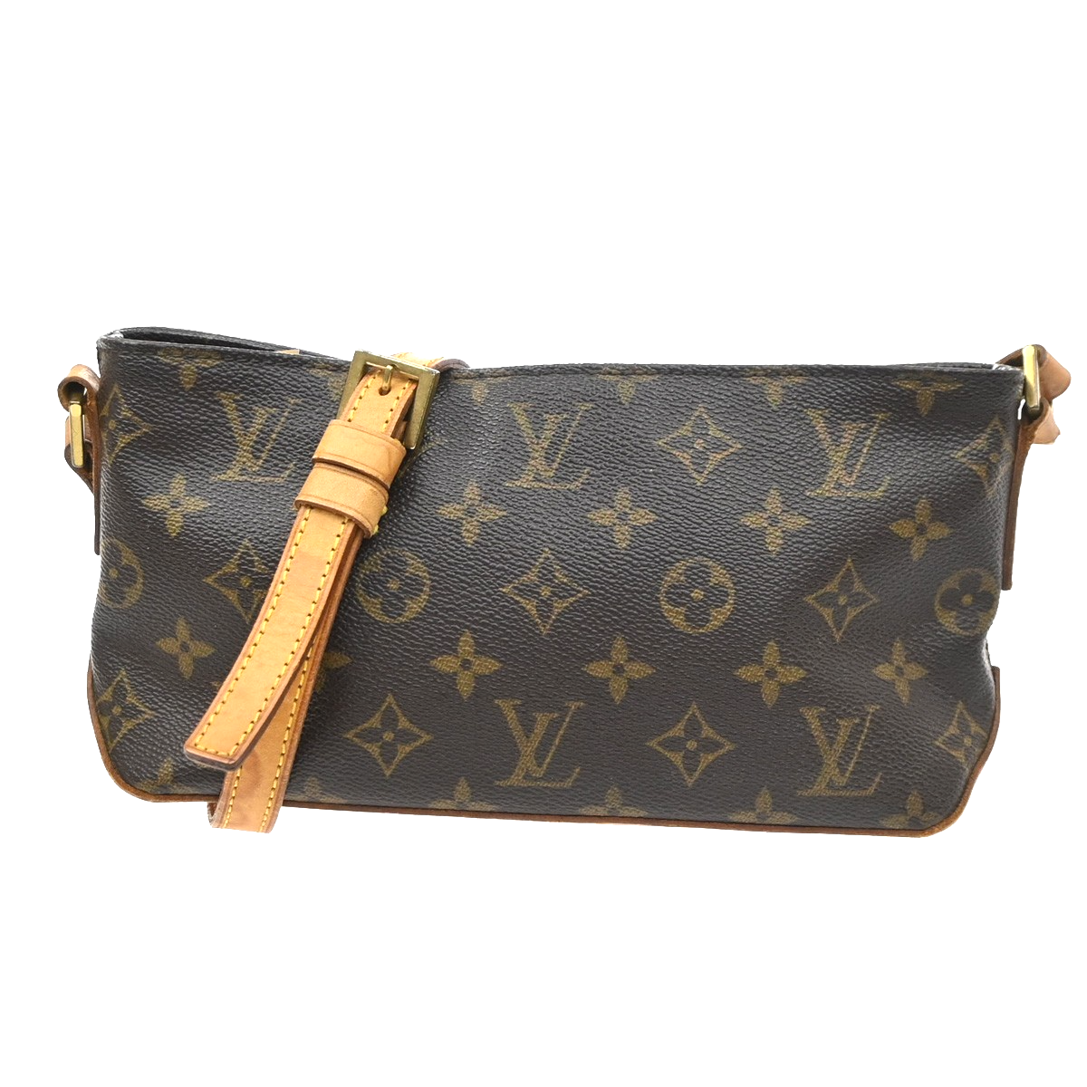 LOUIS VUITTON Logo Trotteur Shoulder Bag Monogram Leather Brown M51240 76YJ280