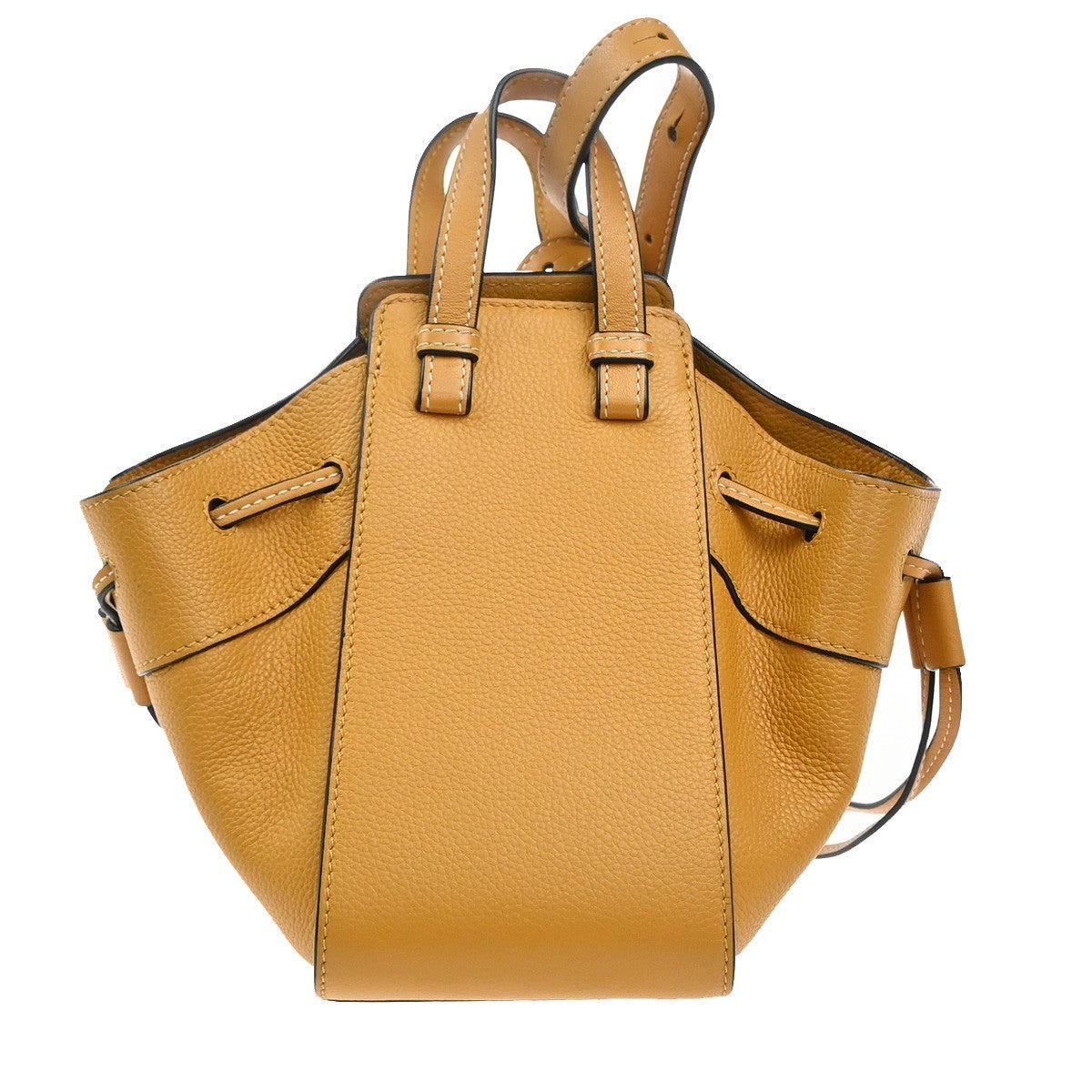 LOEWE Hammock Mini Drawstring 2Way Shoulder Hand Bag Leather Orange 667RP133