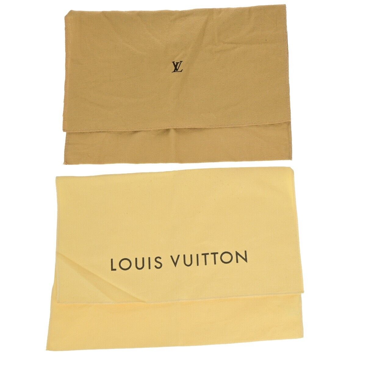 LOUIS VUITTON Logo 10 Set Dust Bag Drawstring Canvas Cotton Beige Brown 08EB499