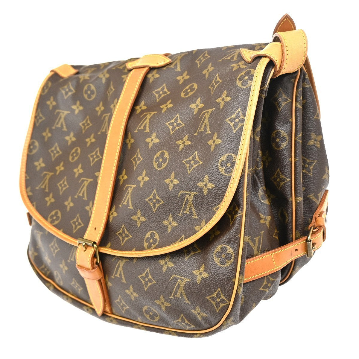LOUIS VUITTON Saumur 35 Shoulder Bag Monogram Leather BN France M42254 15KC498