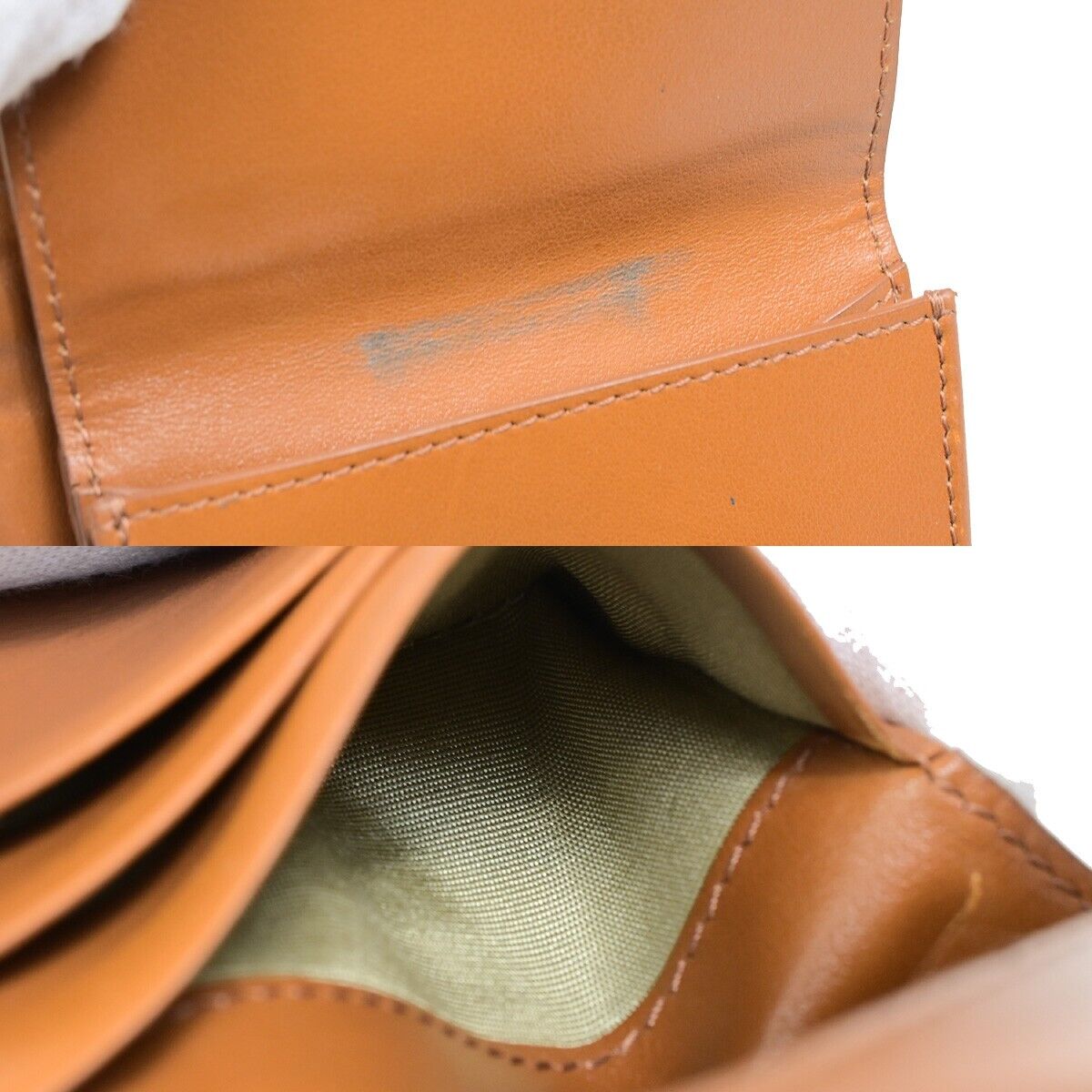 CELINE Logo Macadam Pattern Bifold Wallet PVC Leather Brown Italy 68FB093