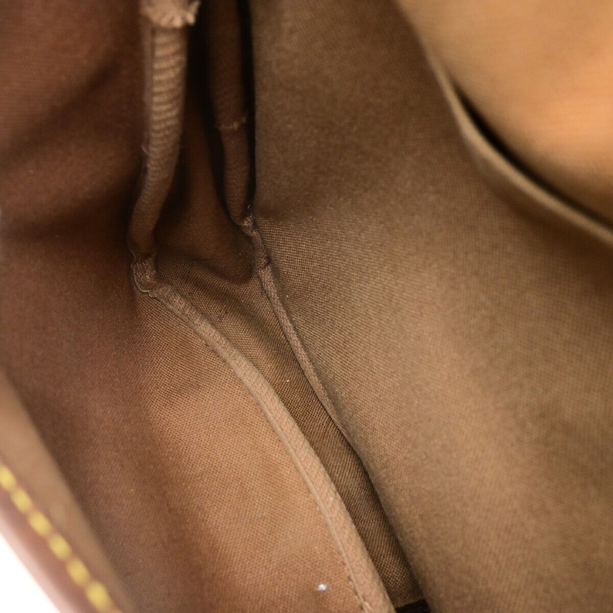 LOUIS VUITTON Logo Saumur 30 Shoulder Bag Monogram Leather Brown M42256 30HC017