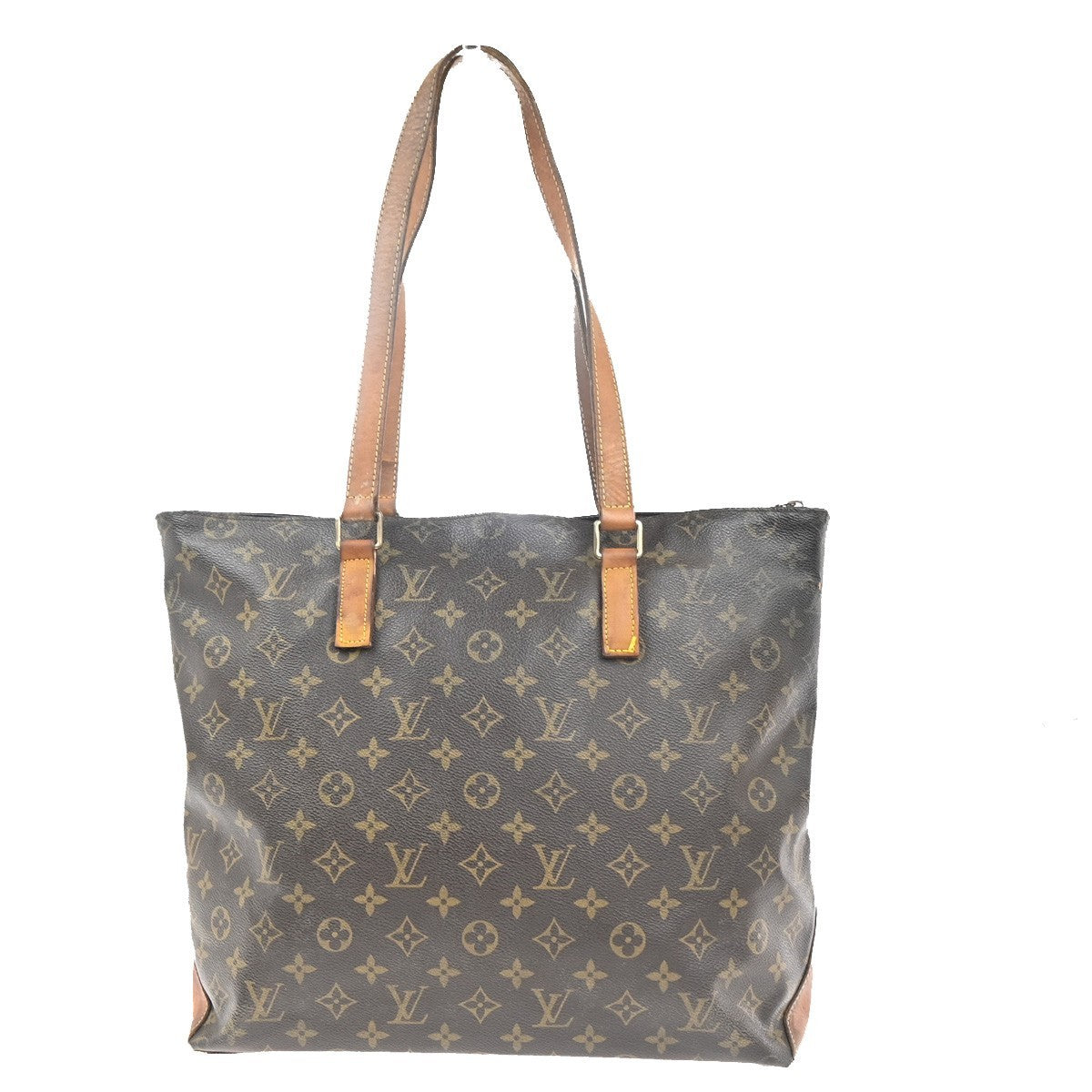 LOUIS VUITTON Cabas Mezzo Shoulder Bag Monogram Leather Brown M51151 62MA421