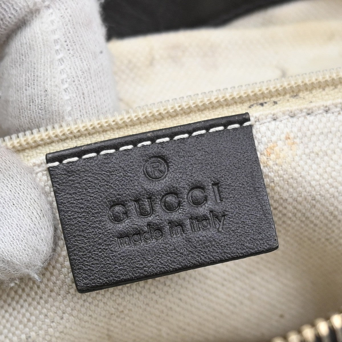 Gucci GG Logo Sukey Tote Hand bag Canvas leather Brown GHW Italy 88CA381