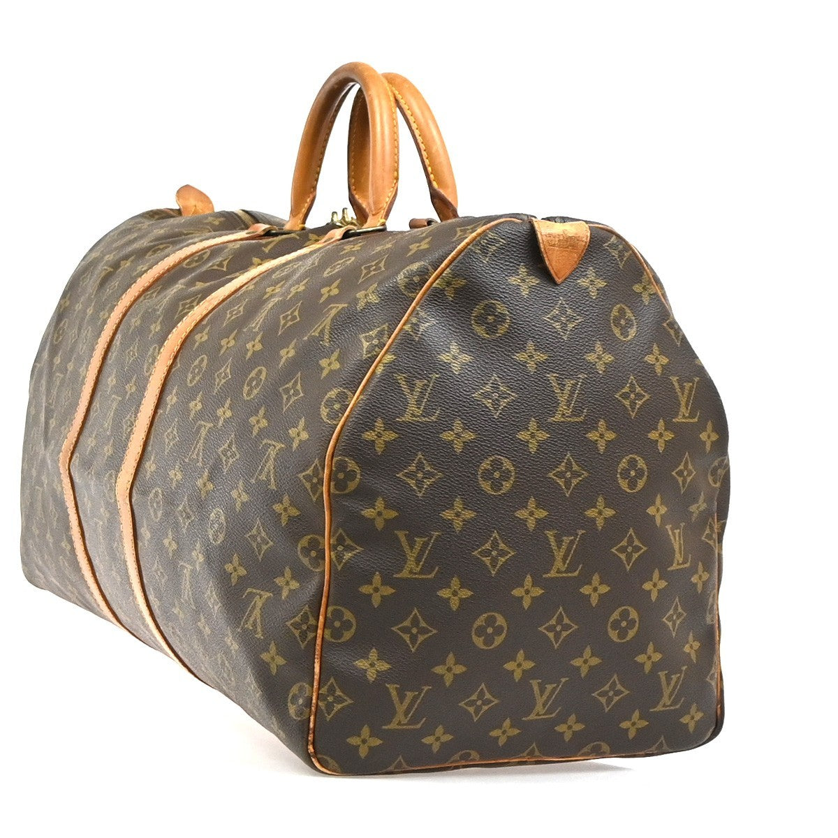 LOUIS VUITTON Keepall 55 Travel Hand Bag Monogram Leather Brown M41424 76YH894