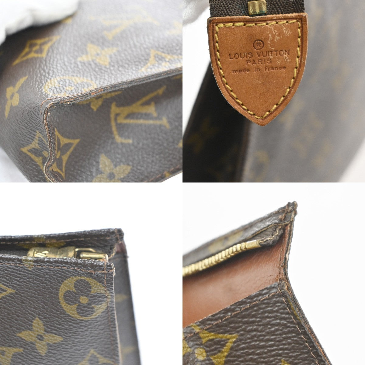 LOUIS VUITTON Poche Toilette 26 Clutch Pouch Bag Monogram Leather M47542 67MA453