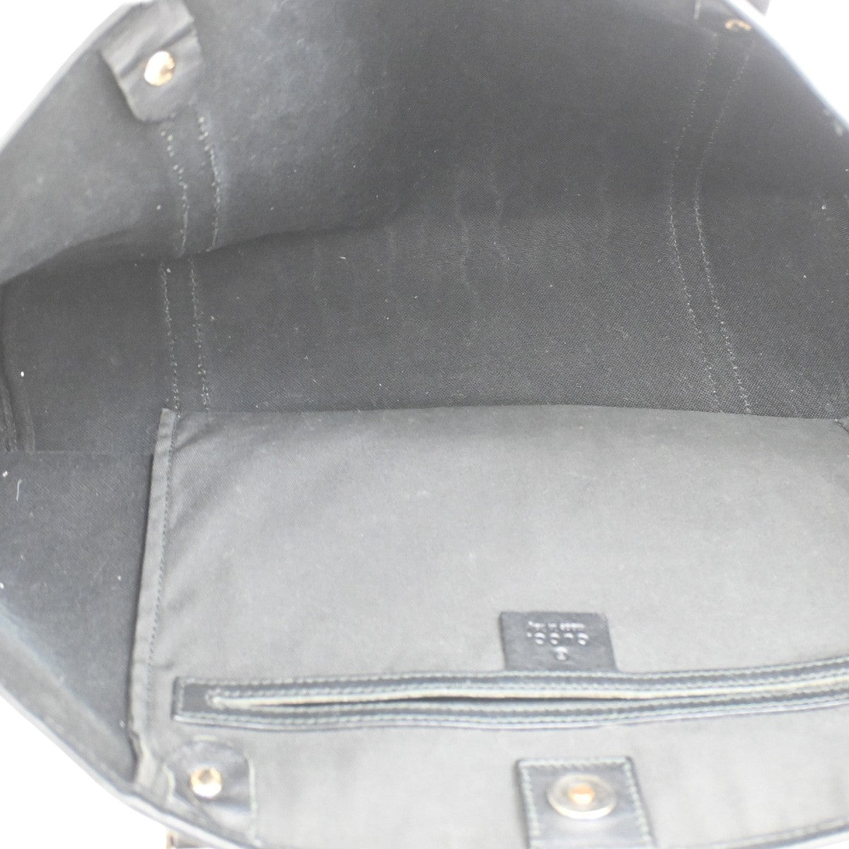 GUCCI GG Crystal Tote Shoulder Bag Coating Canvas Leather Black GHW 60DA042