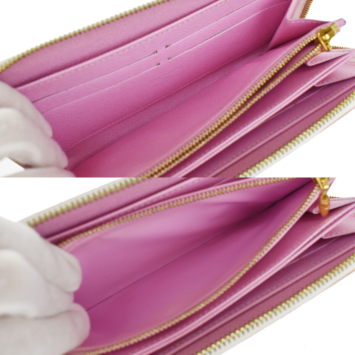 LOUIS VUITTON Zippy Wallet Monogram Multi White Pink Spain M60241 21RH513