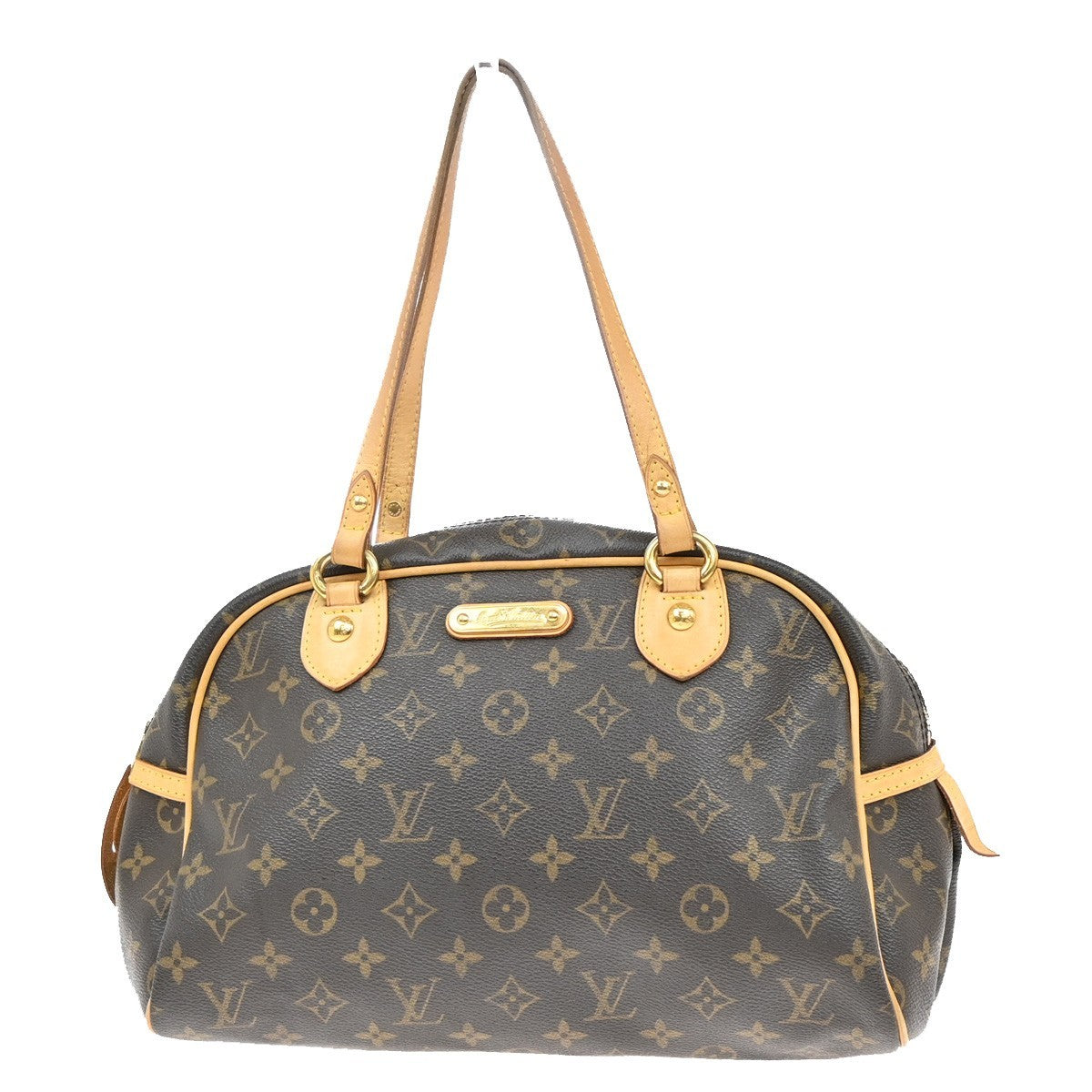 LOUIS VUITTON Montorgueil PM Shoulder Bag Monogram Leather Brown M95565 50KB423