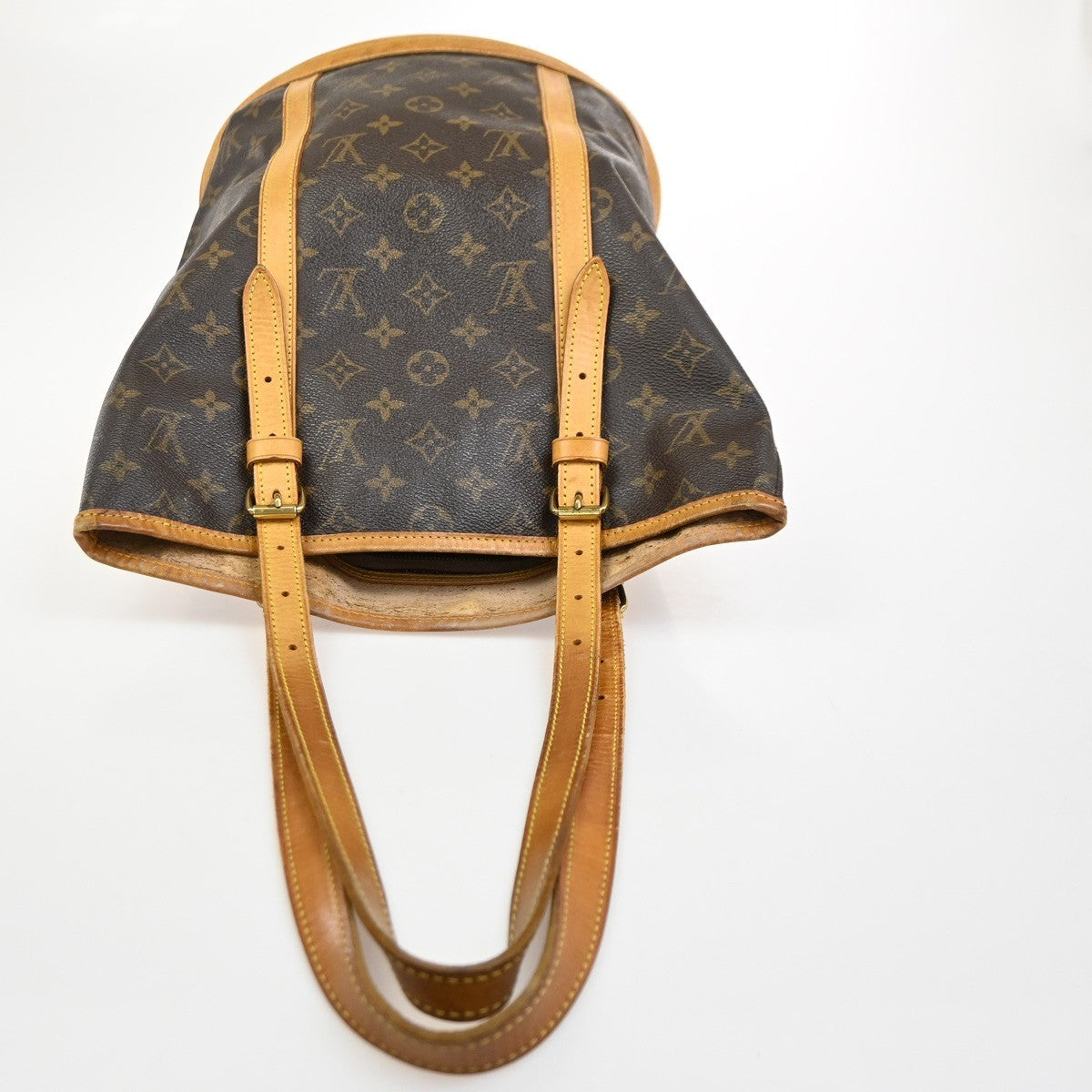 OUIS VUITTON BUCKET GM Shoulder Tote Bag Monogram Leather Brown M42236 65SA056