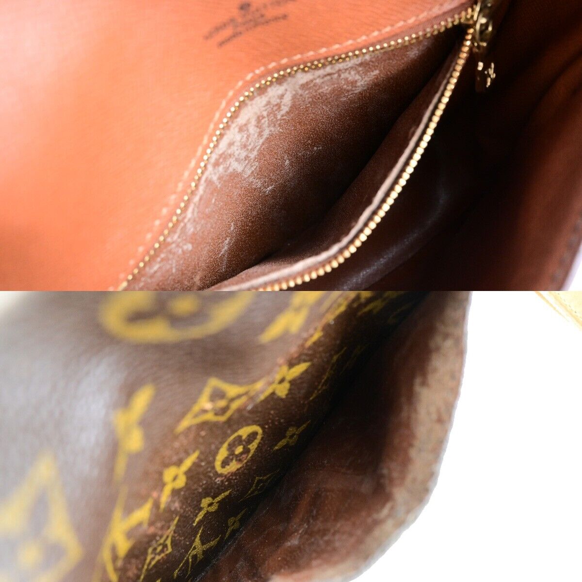 LOUIS VUITTON Saint Cloud MM Shoulder Bag Monogram Leather Brown M51243 35ED021